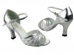 dansschoenen zilver leder glitter van  